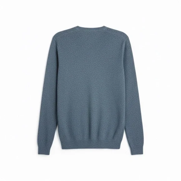 Saks Fifth Avenue Black Label 100% Cashmere V Neck Sweater Gray M